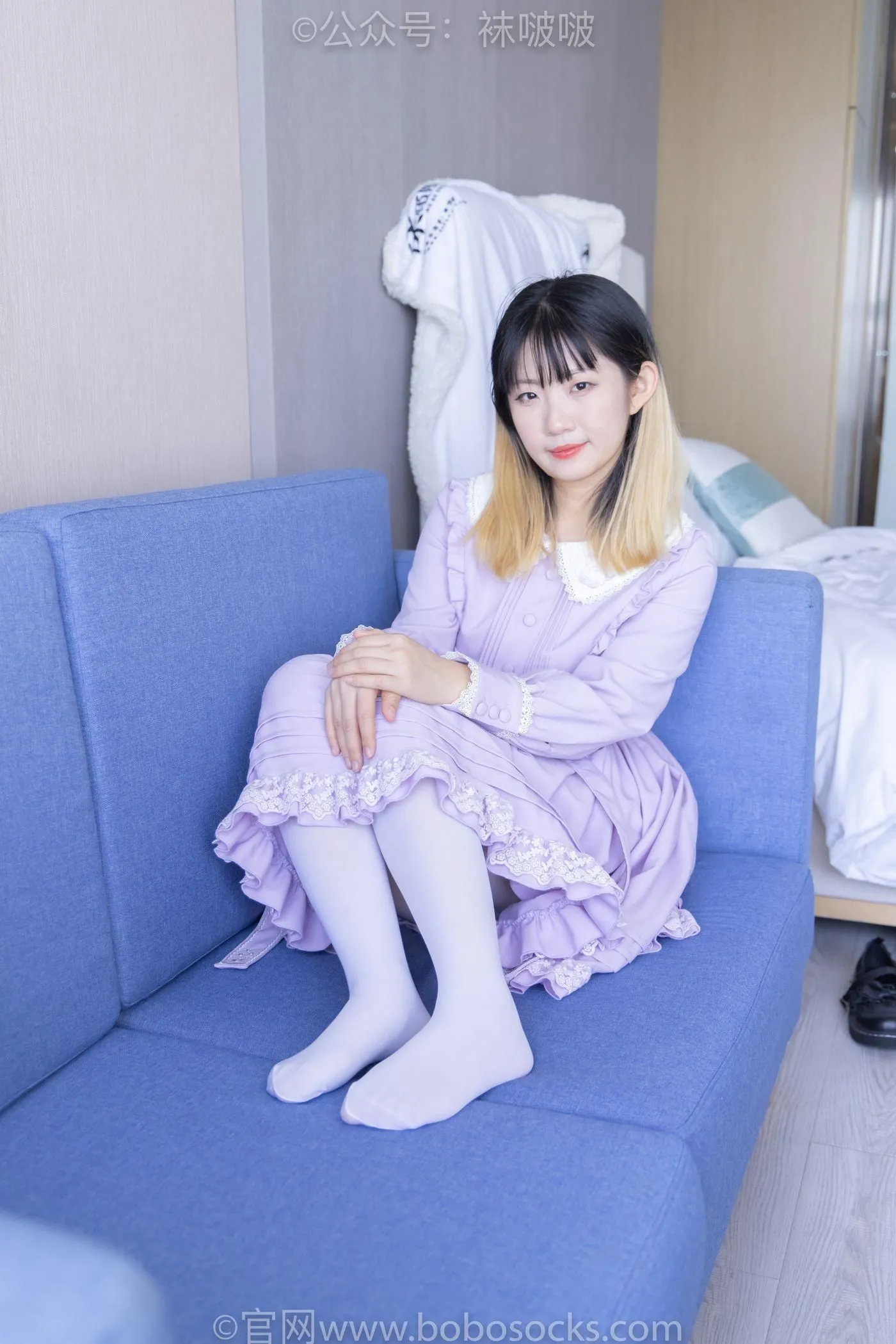 [BoBoSocks袜啵啵]NO.079 砂糖-皮鞋、厚白丝（花絮版） [140P]插图